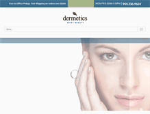 Tablet Screenshot of dermetics.ca